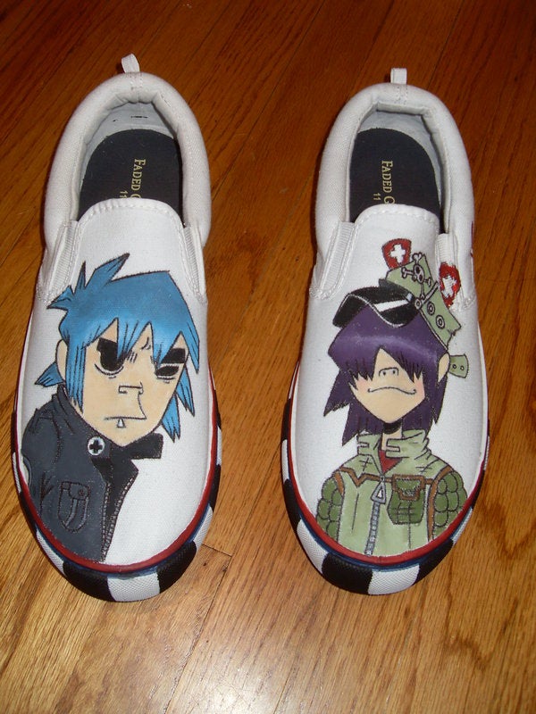 Hand Painted Gorillaz Shoes Men's Size 11 - Instructables