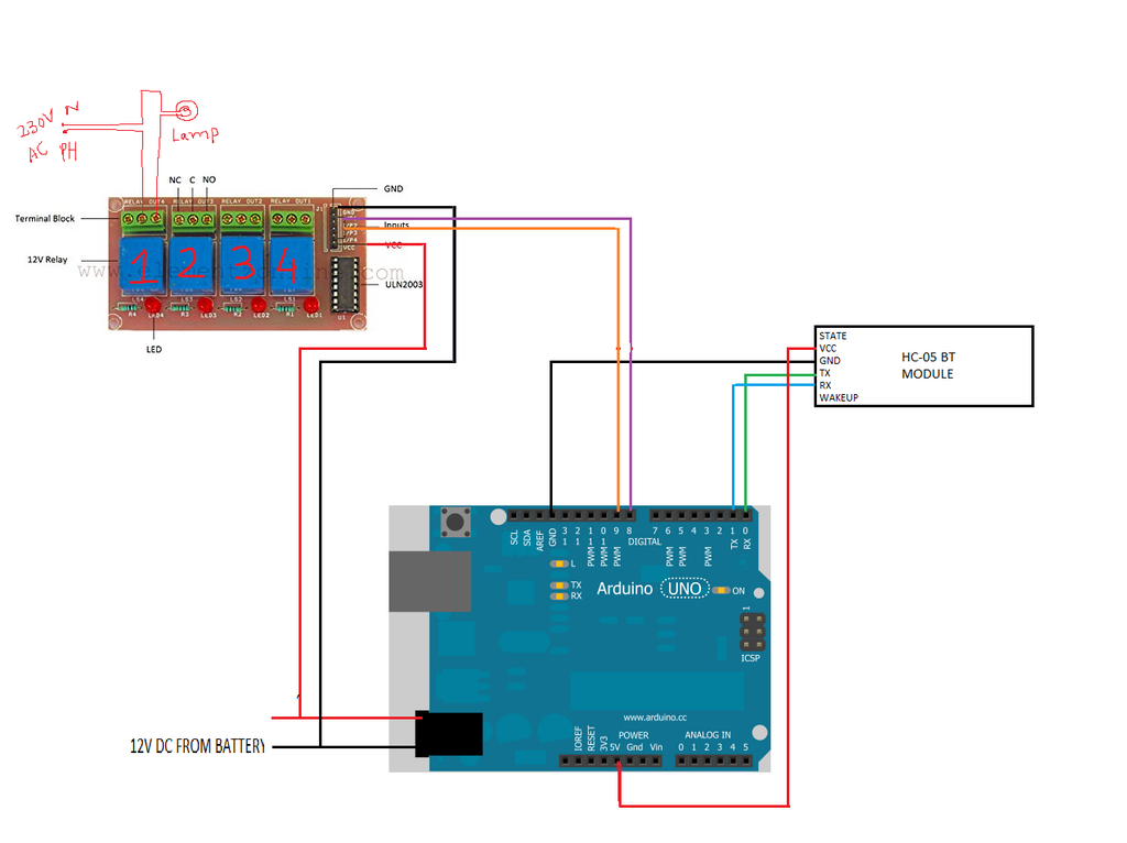 Arduino Powered Bluetooth Remote Relay Switch : 6 Steps - Instructables