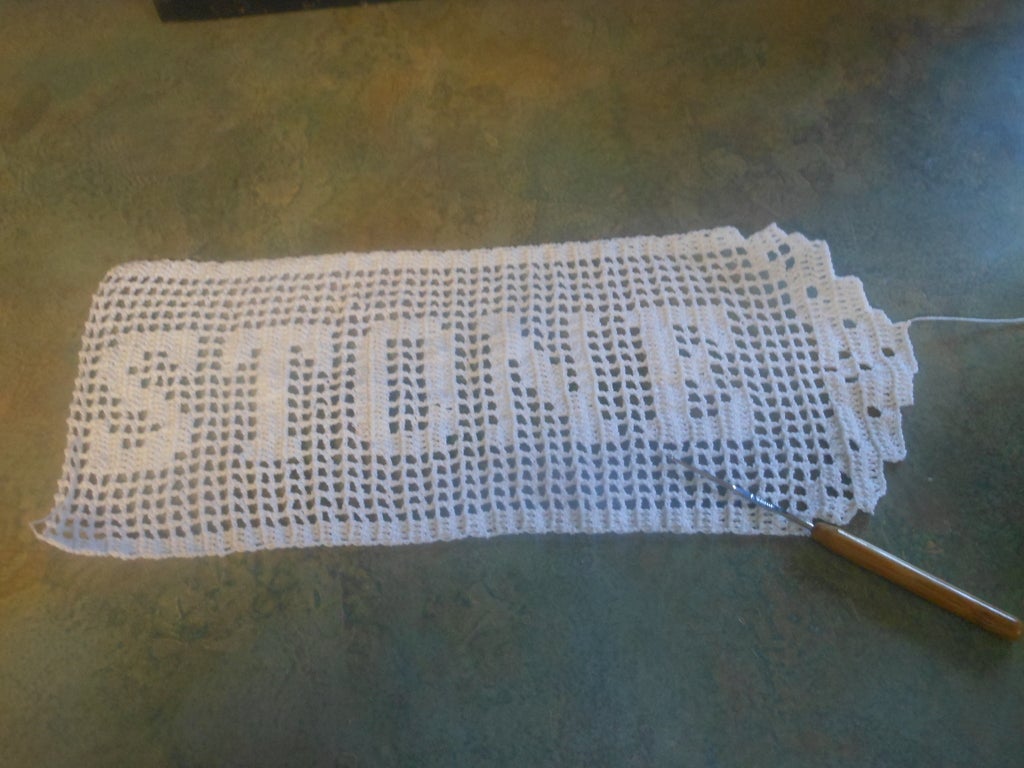 filet crochet name doily 12 steps with pictures instructables