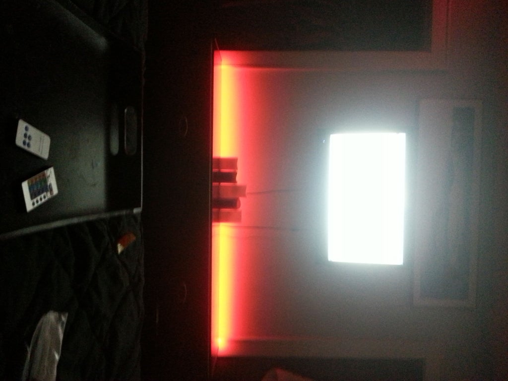 pic Led Light Strips In Room Red red l e d strip bedroom lighting 3