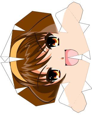 life size the melancholy of haruhi suzumiya paper craft mask DIY Project DIY Project Image