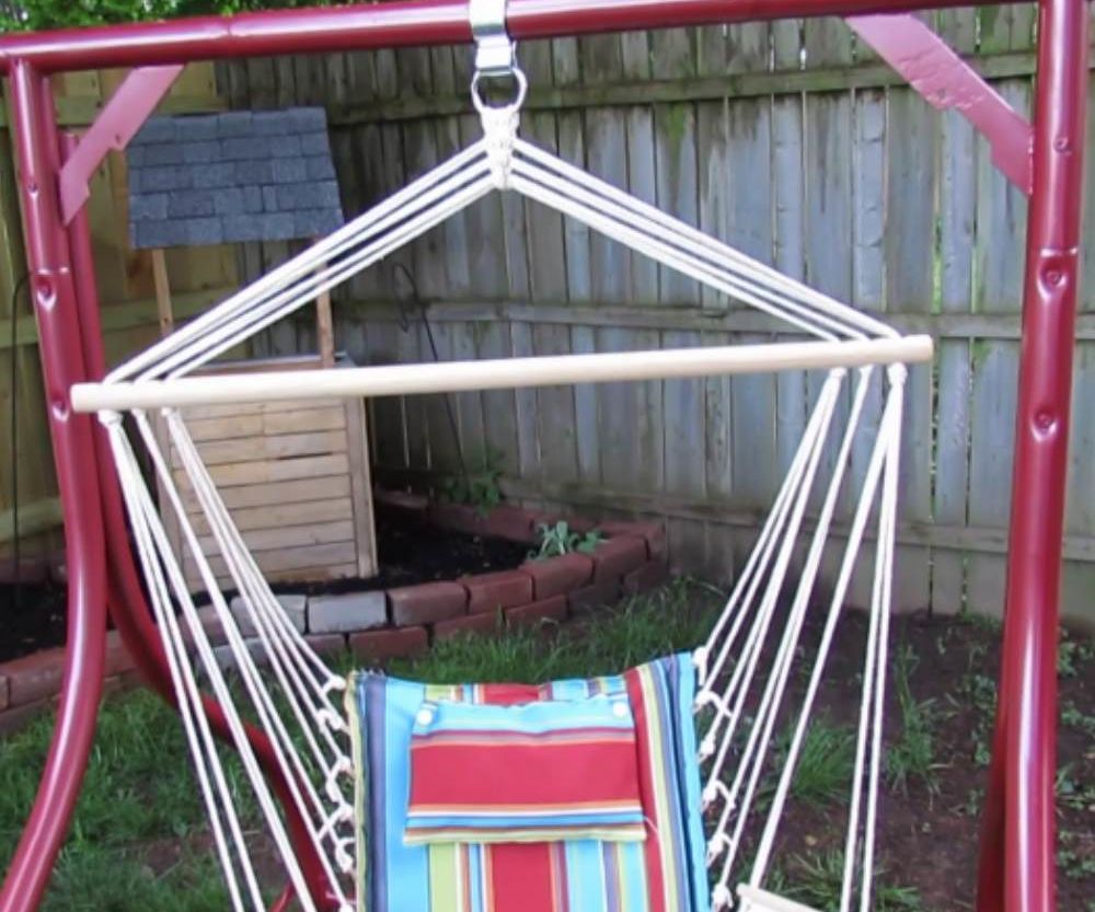 Hammock Chair From Old Swing Frame 5 Steps Instructables