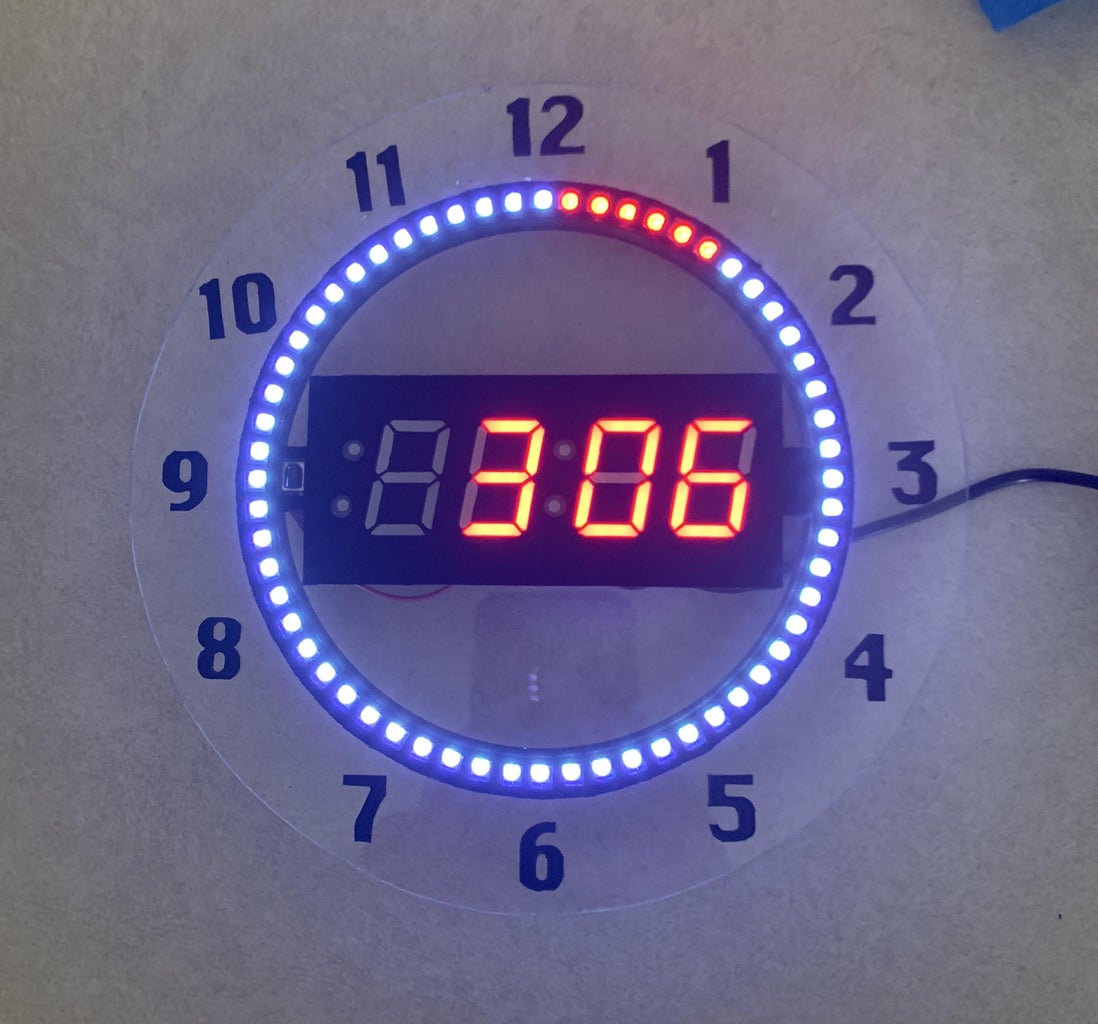 7-Segment NeoPixel Clock With Countdown Timer : 8 Steps (with Pictures ...