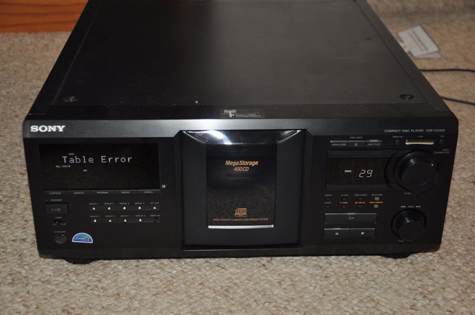 Fix "Table Error" on Sony CD Changer 3 Steps Instructables