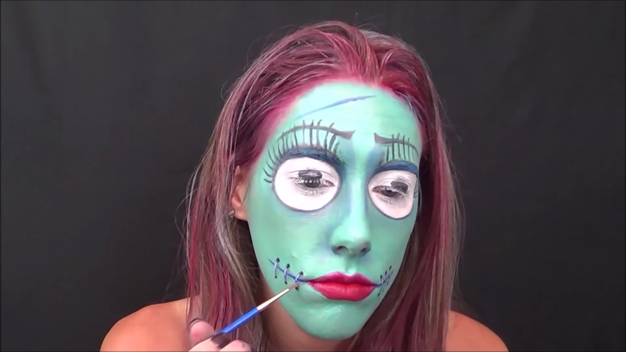 Sally From Nightmare Before Christmas Makeup Transformation 8 Steps