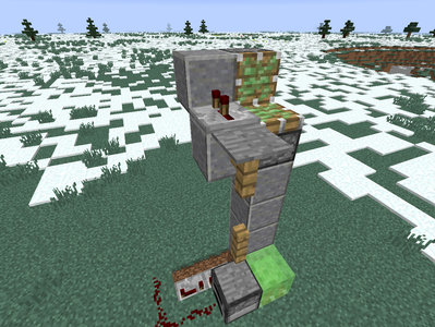 Minecraft Slime Block Elevator 3 Steps Instructables Minecraft Slime Block Elevator 3 Steps Instructables