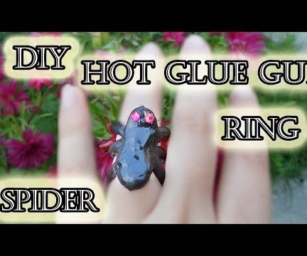 [diy ] hot glue gun spider ring *step by step **halloween craft DIY Project DIY Project Image