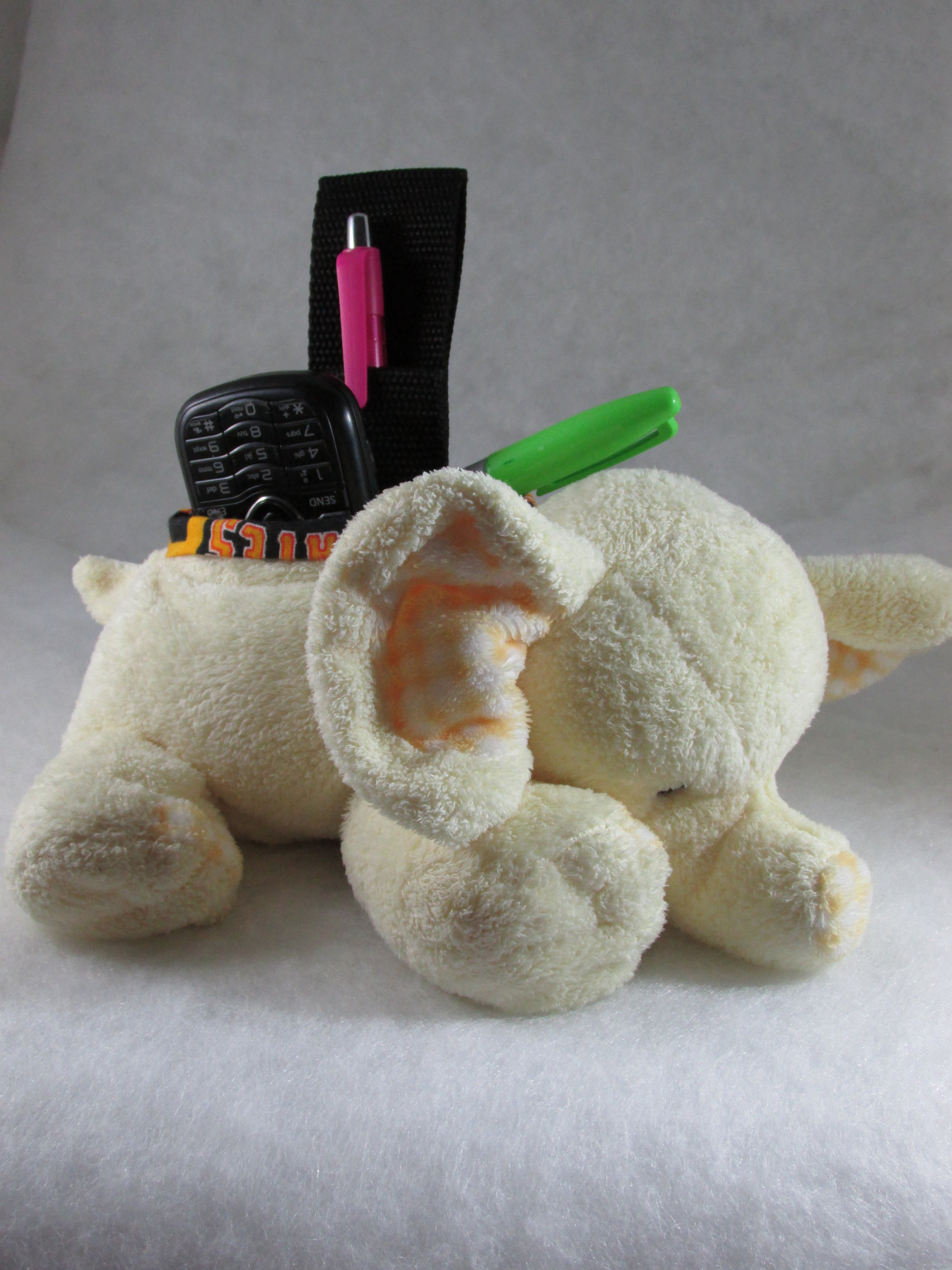 Repurposed Stuffed Animal Into a Little Gadget Container 10 Steps