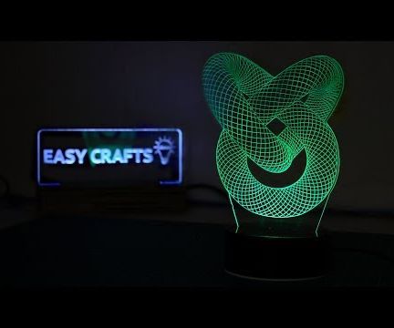 Step-by-step guide for amazing 3d illusion night lamp DIY Project DIY project