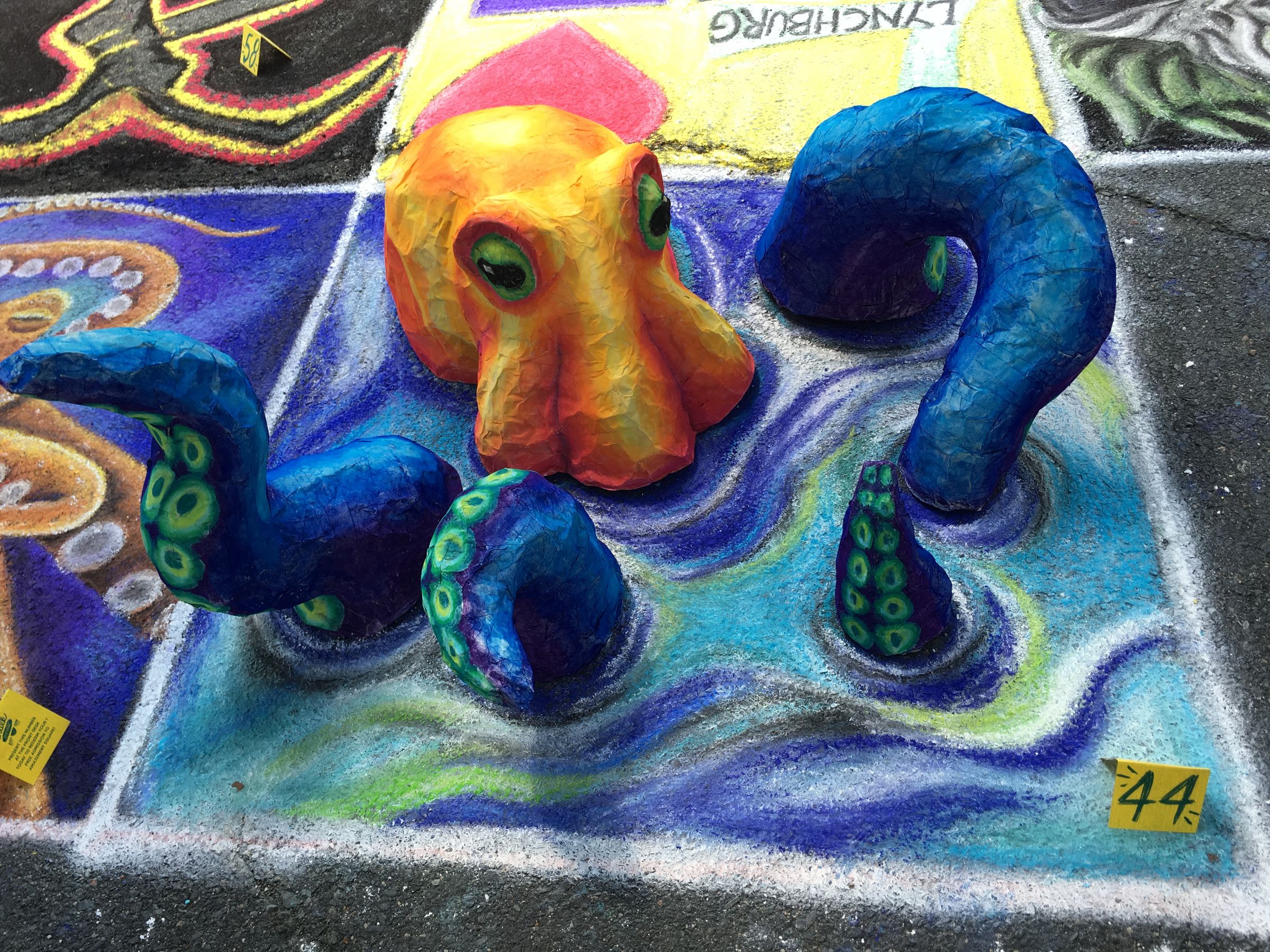 3D Octopus Sculpture Chalk Art : 3 Steps (with Pictures) - Instructables