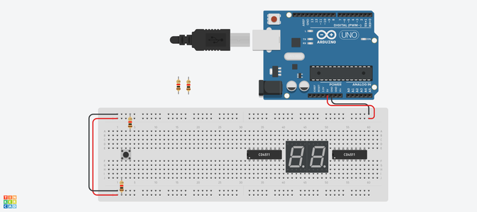 Two Digit Timer/Counter Using Arduino & 7 Segment Display : 10 Steps ...