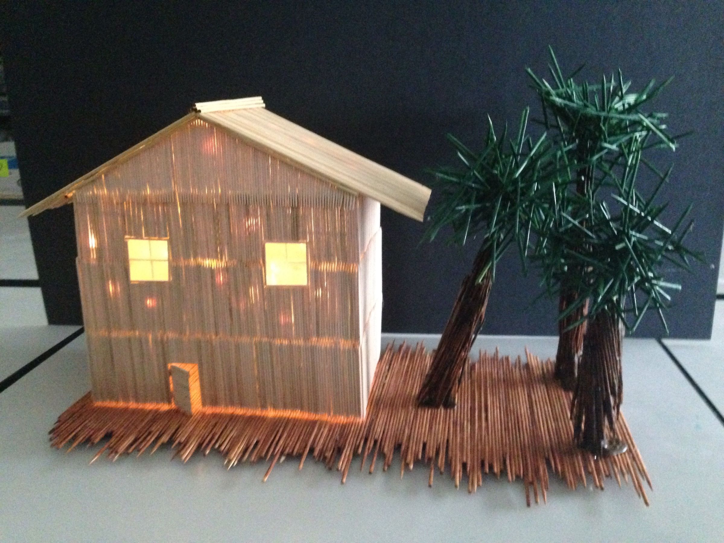 Toothpick House With Working Door! 18 Steps (with Pictures