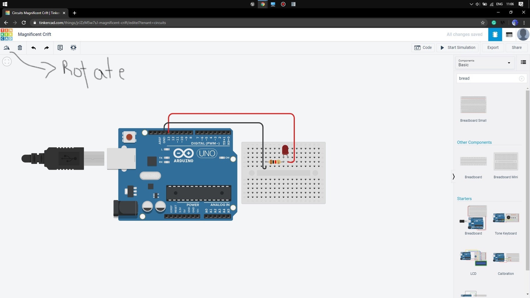 Blinking Led Using Arduino(TinkerCAD) : 5 Steps - Instructables