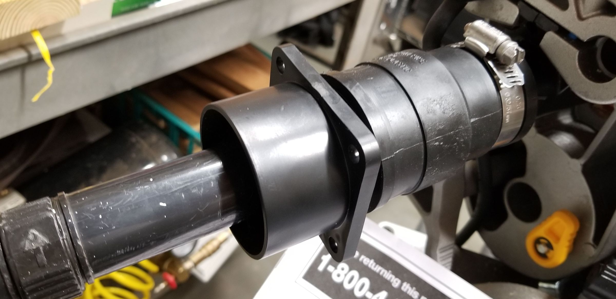 My Home Made Shop Vac Adapter for DeWALT DWS779/ DWS780 Miter Saw 6