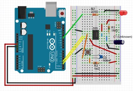 arduino button tutorial using arduino digitalread... Capacitance Meter With Arduino and 555 Timer : 3 Steps - Instructables