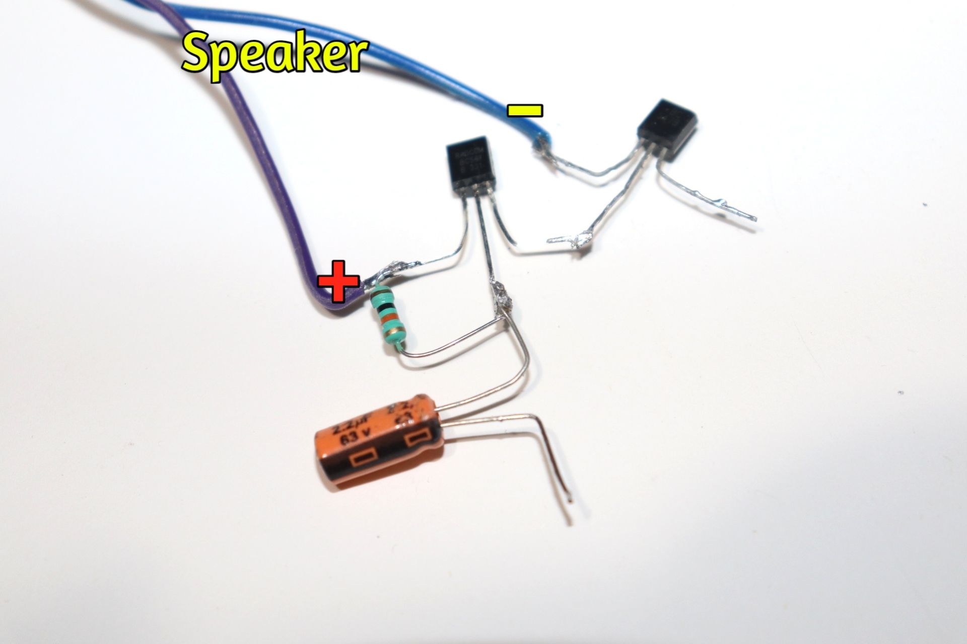 BC547 Double Transistor Audio Amplifier 8 Steps Instructables