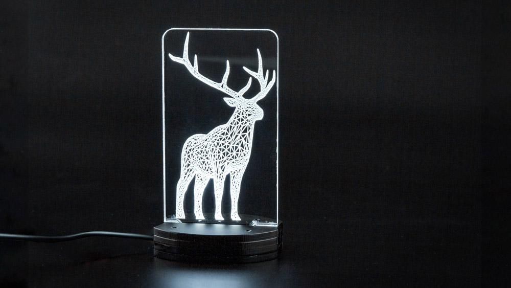 Simple USB LED Lasercut Edge-Lit Perspex Sign