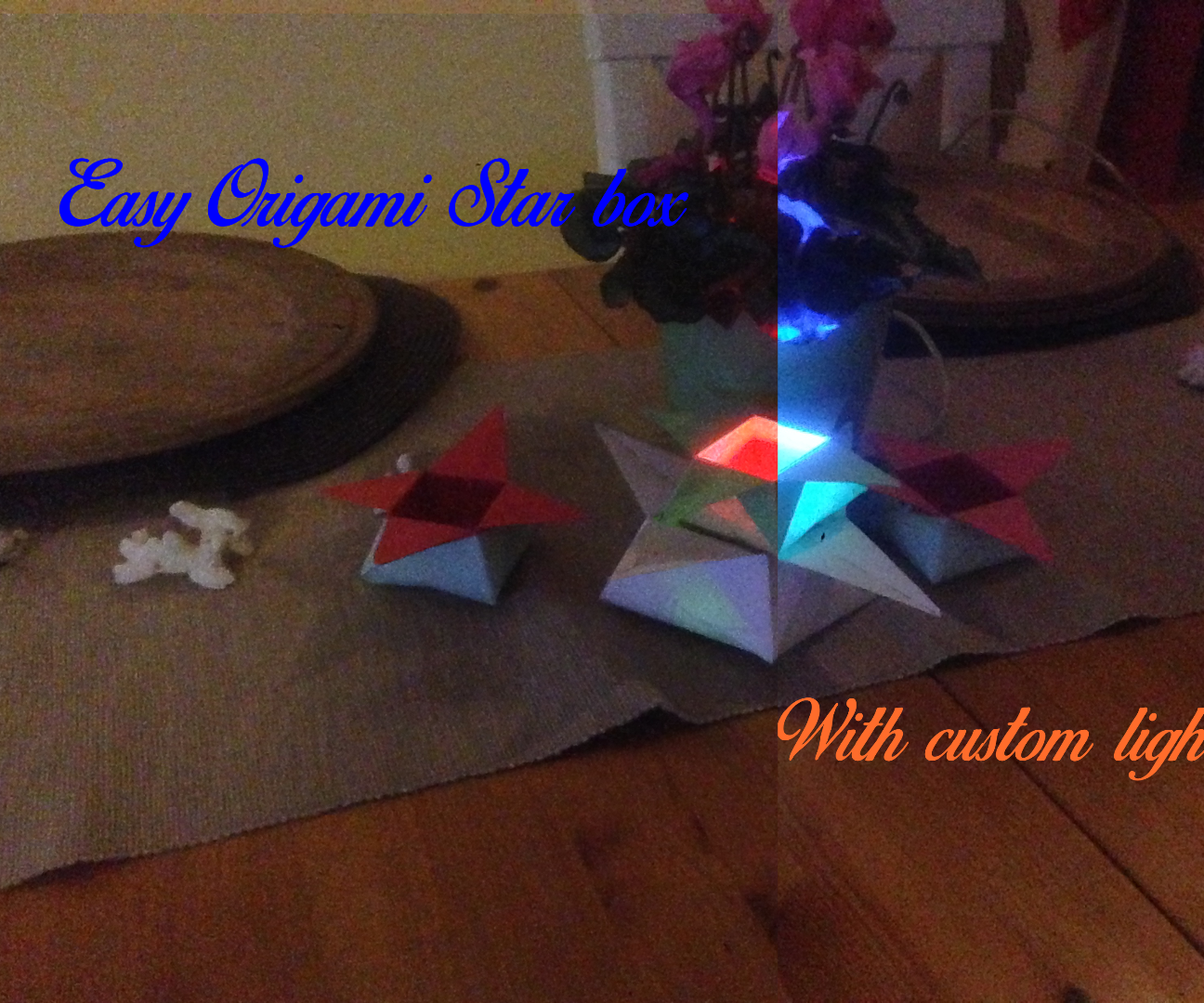DIY guide for Beautiful and easy RGB Origami Star Box with step-by-step instructions