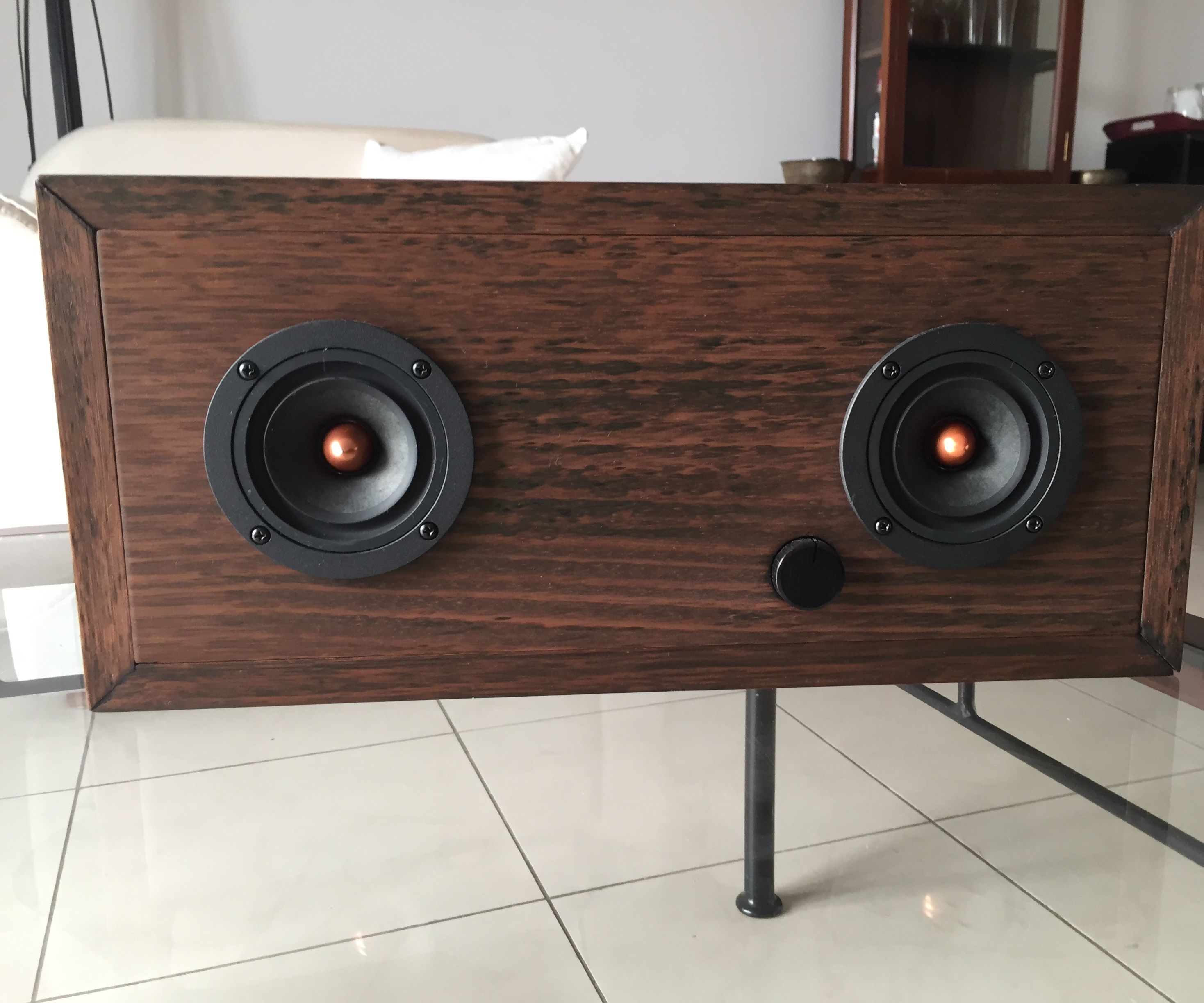 homemade wooden speaker