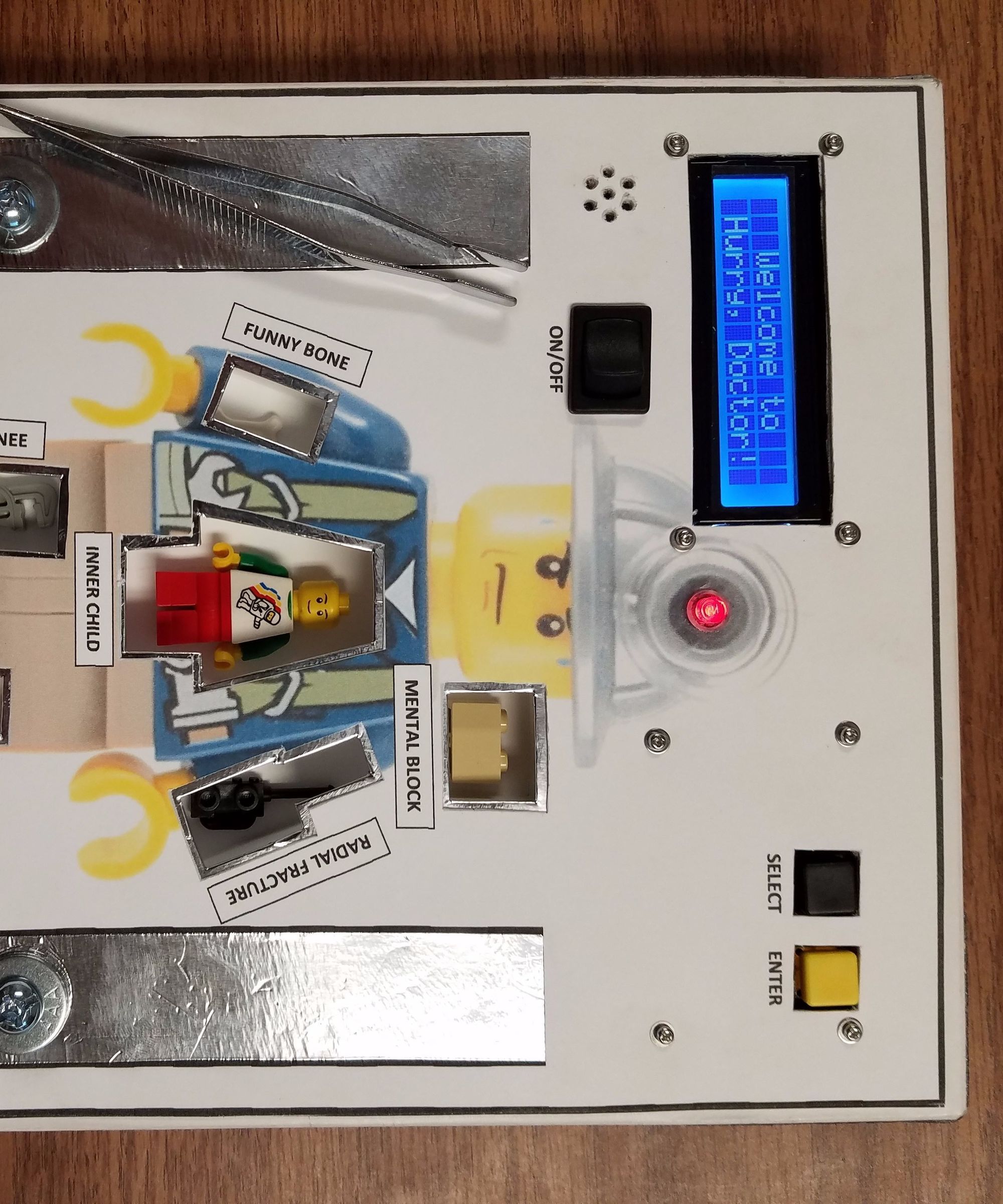 "hurry, doctor!" an arduino powered operation style electronic board game DIY Project DIY Project Image