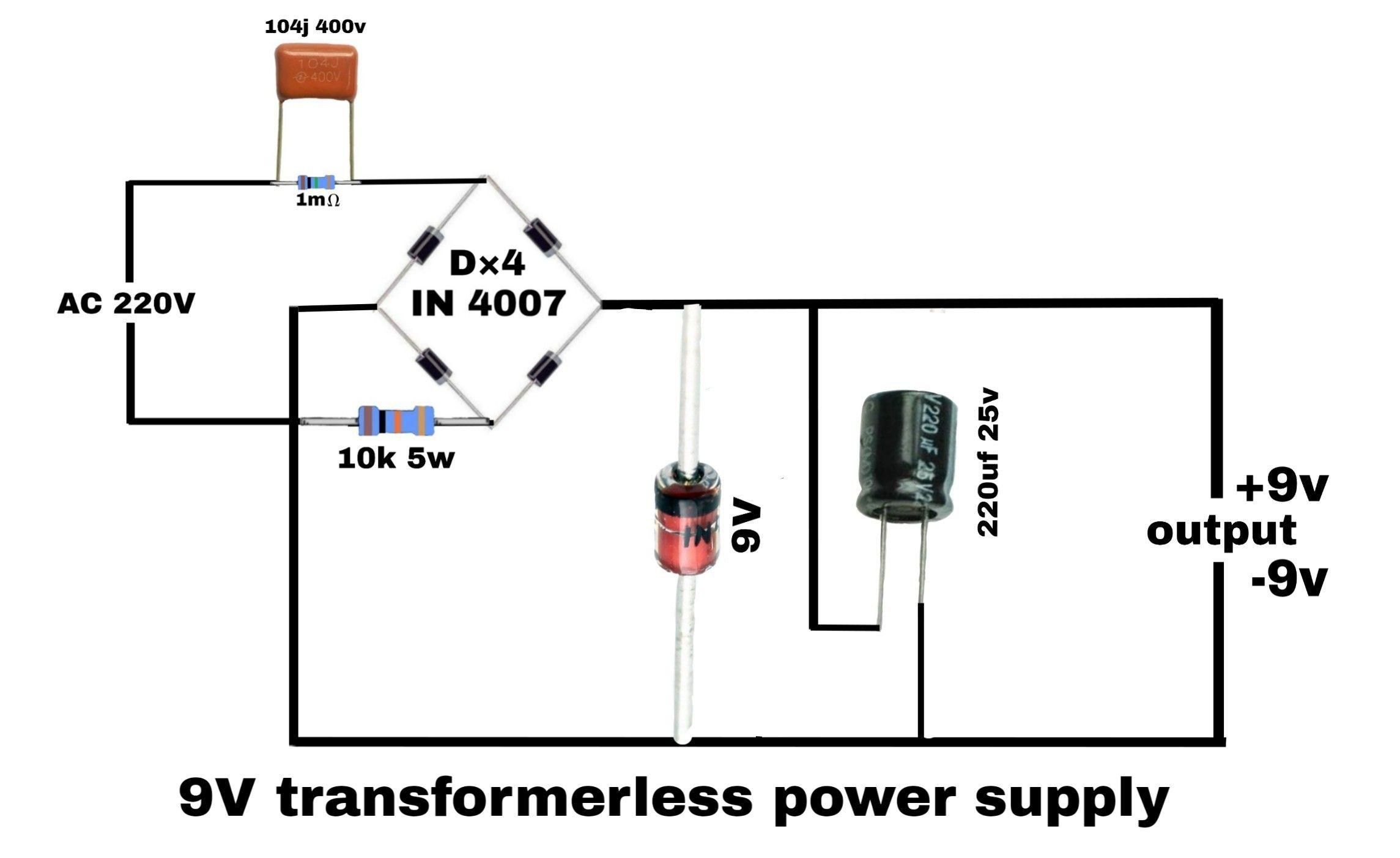 Transformerless Power Supply for Microcontrollers. 10 Steps