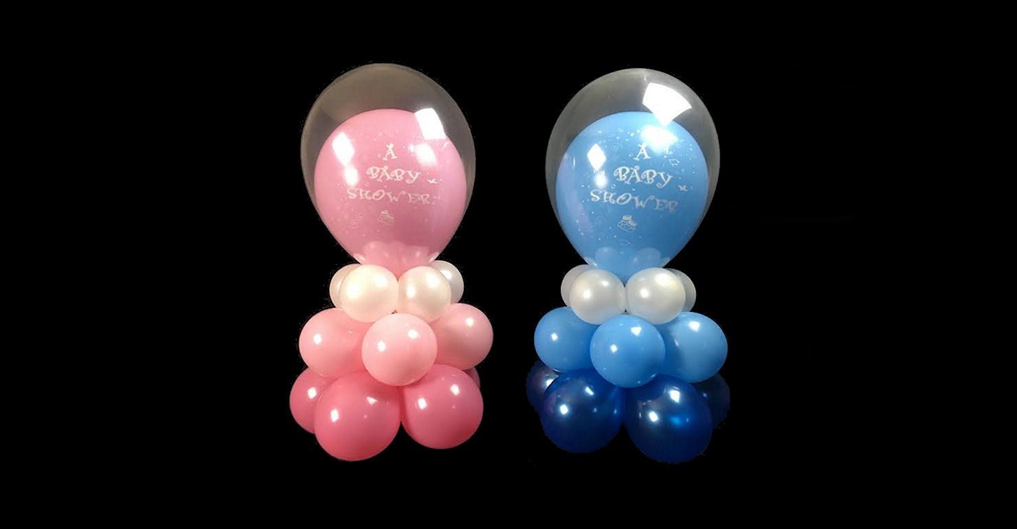 Baby Shower Balloon Decoration Idea Balloon Centerpiece Tutorial Instructables