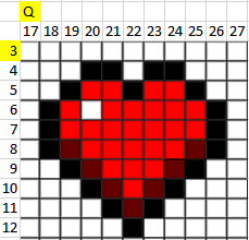 Learn to Code: Pixel Art Drawing With Microsoft Excel : 13 Steps ...
