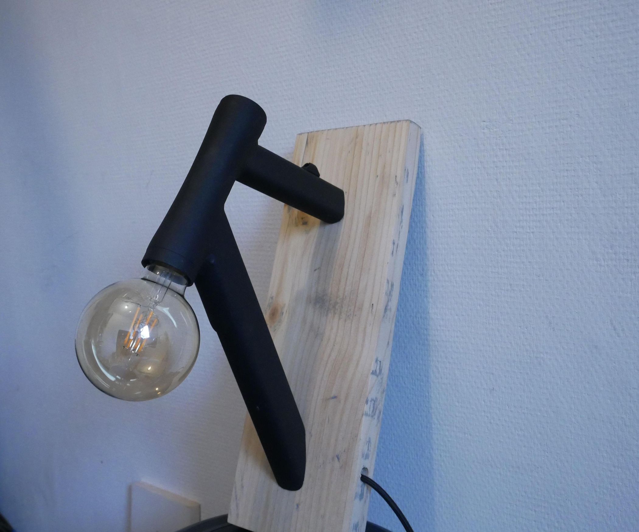 Upcycled Bike Frame Wall Light 5 Steps Instructables