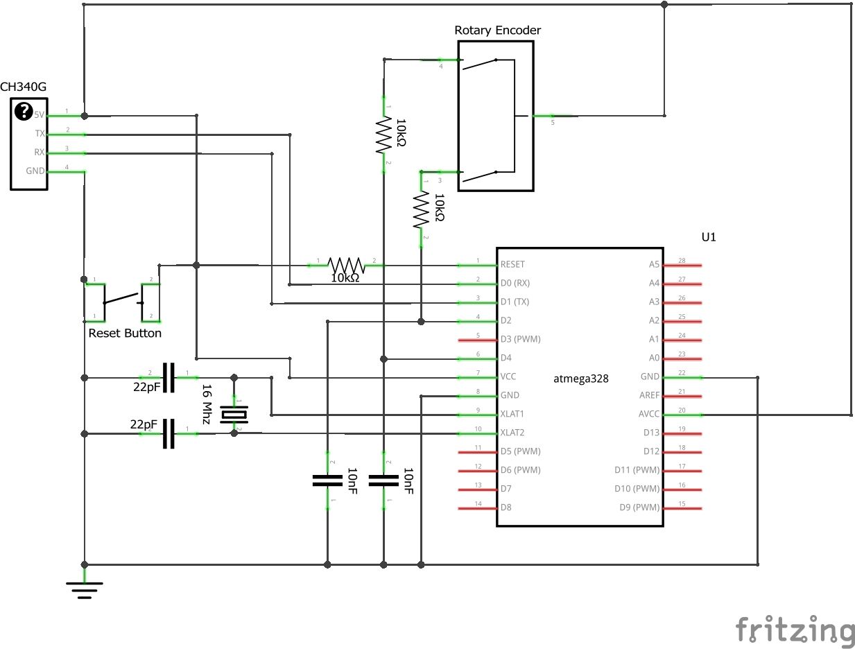 ATMega328P Rotary Encoder and 7-Segment Display : 6 Steps (with