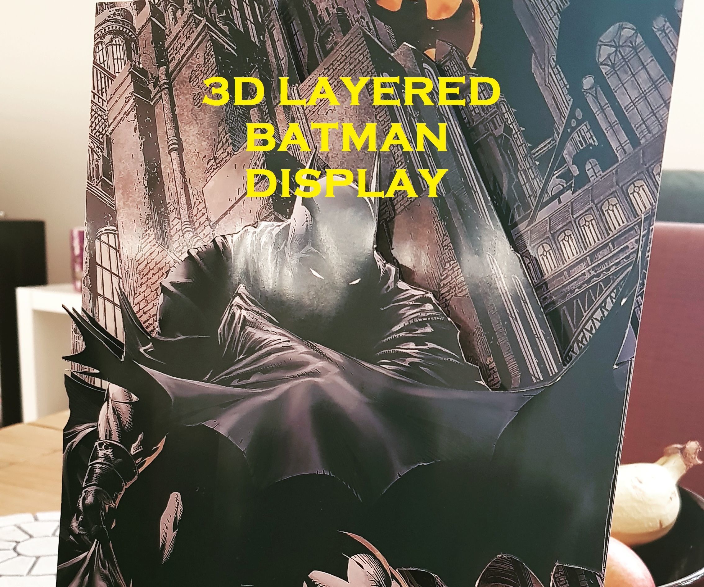 3d layered batman picture display DIY Project DIY Project Image