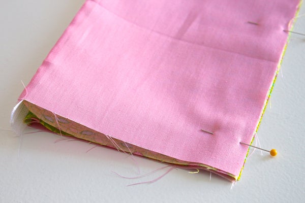 Sew the Bottom of the Pouch Together