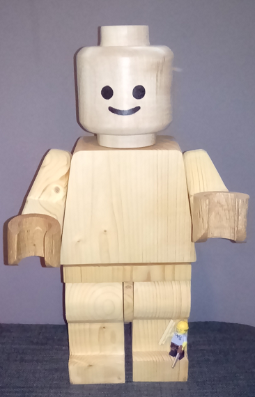 wooden lego man