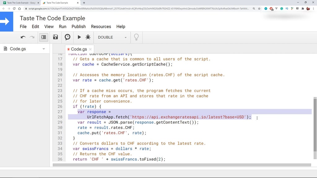 add custom function in google sheets