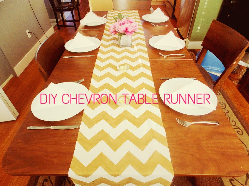 DIY No Sew Chevron Table Runner Instructables