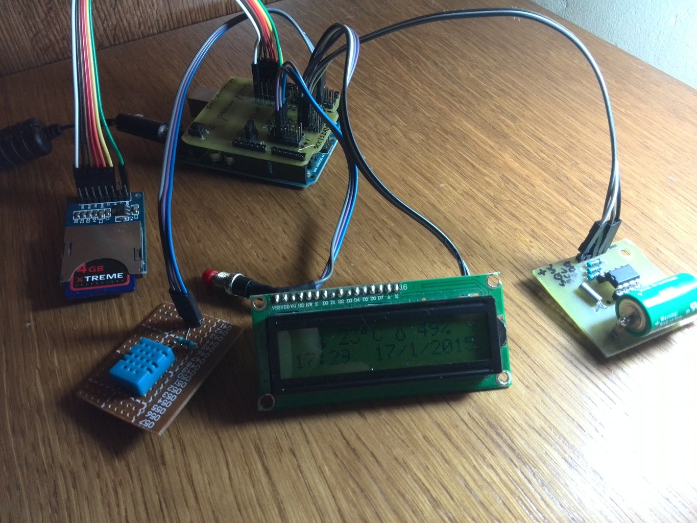 Arduino Temperature and Humidity Logger With DHT11 and I2C Display ...