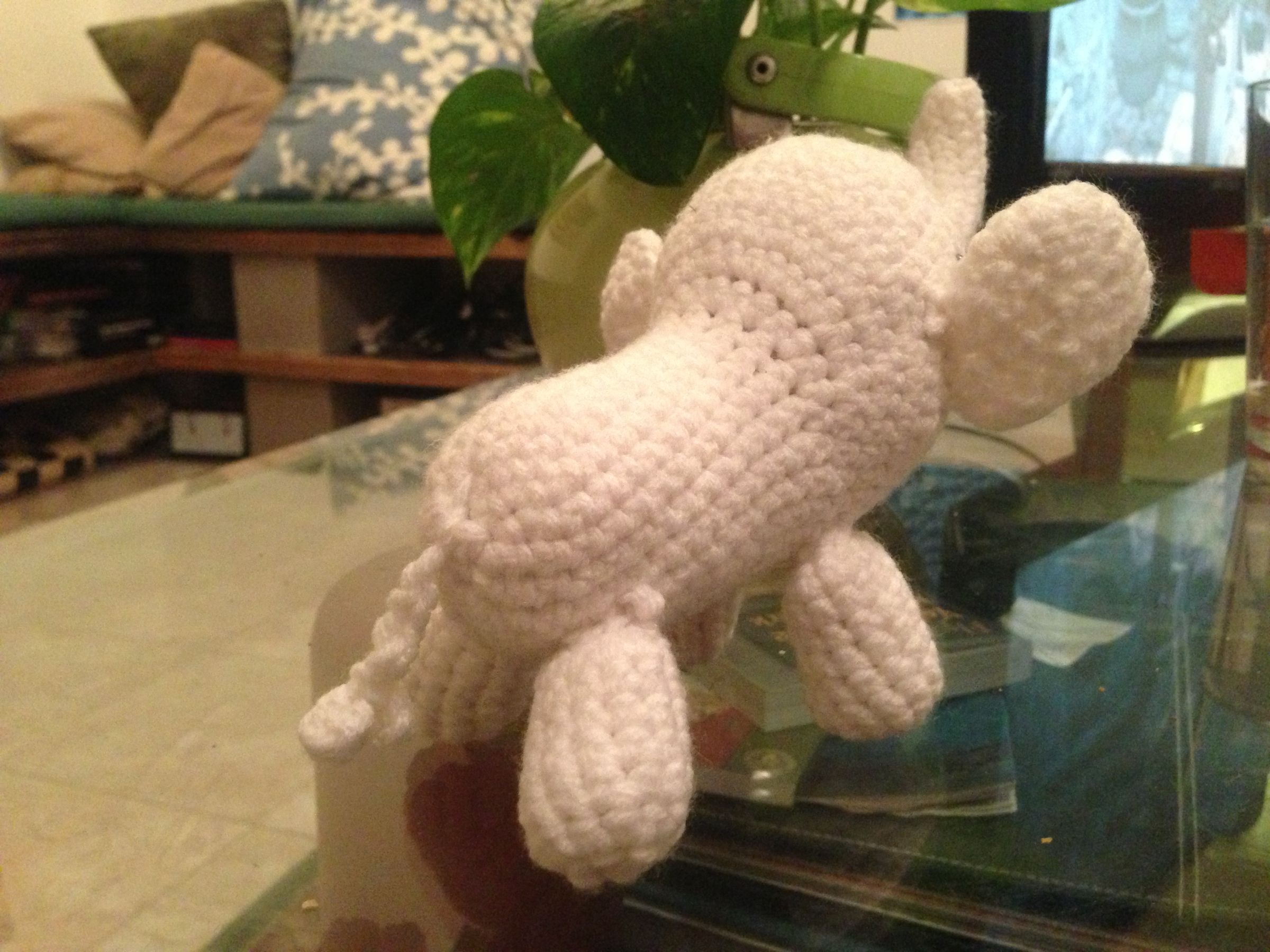 crochet elephant mobile
