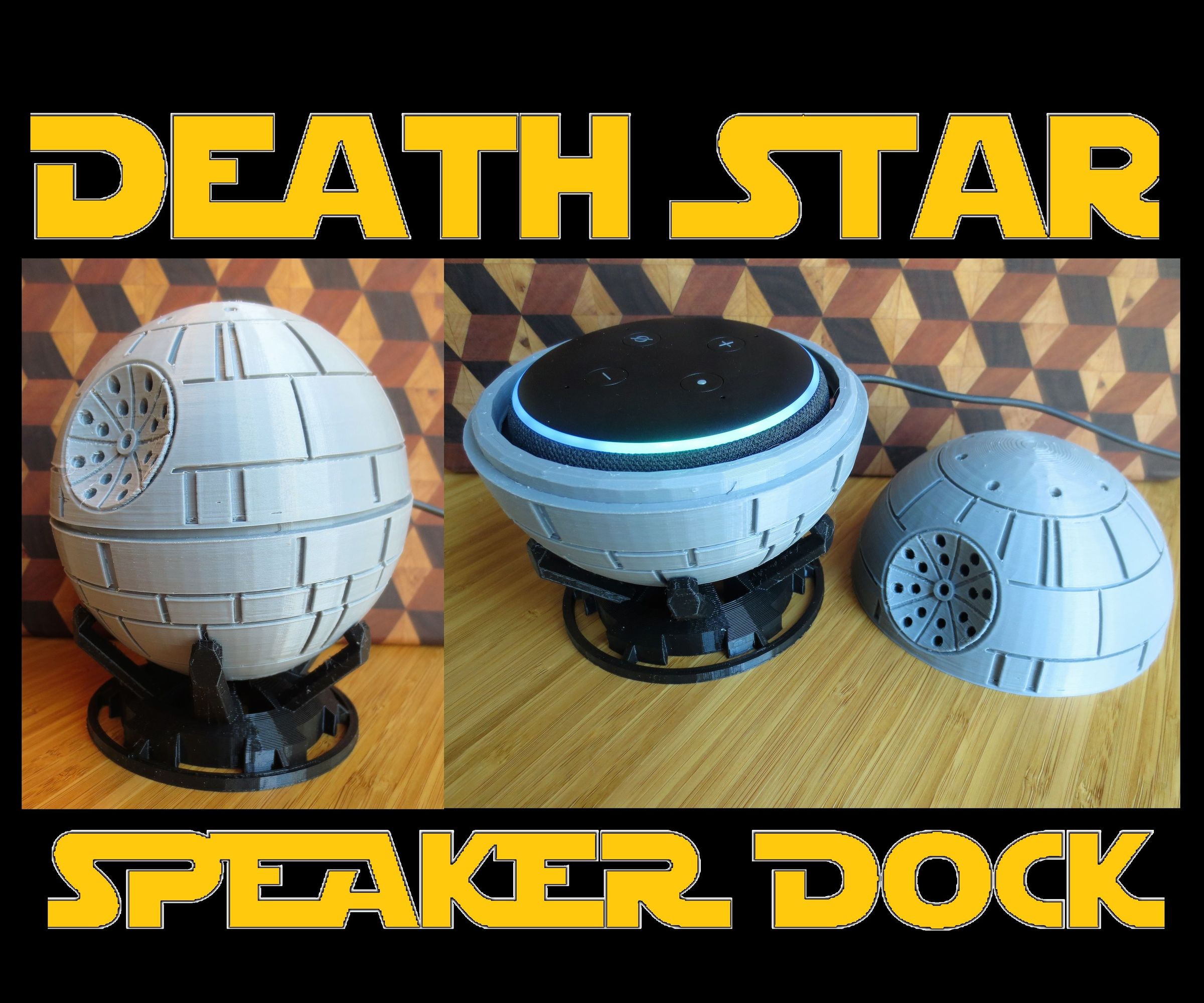 Step-by-step guide for death star smart speaker dock DIY Project DIY project