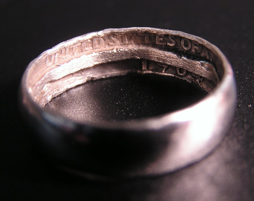 silver coin ring<br>