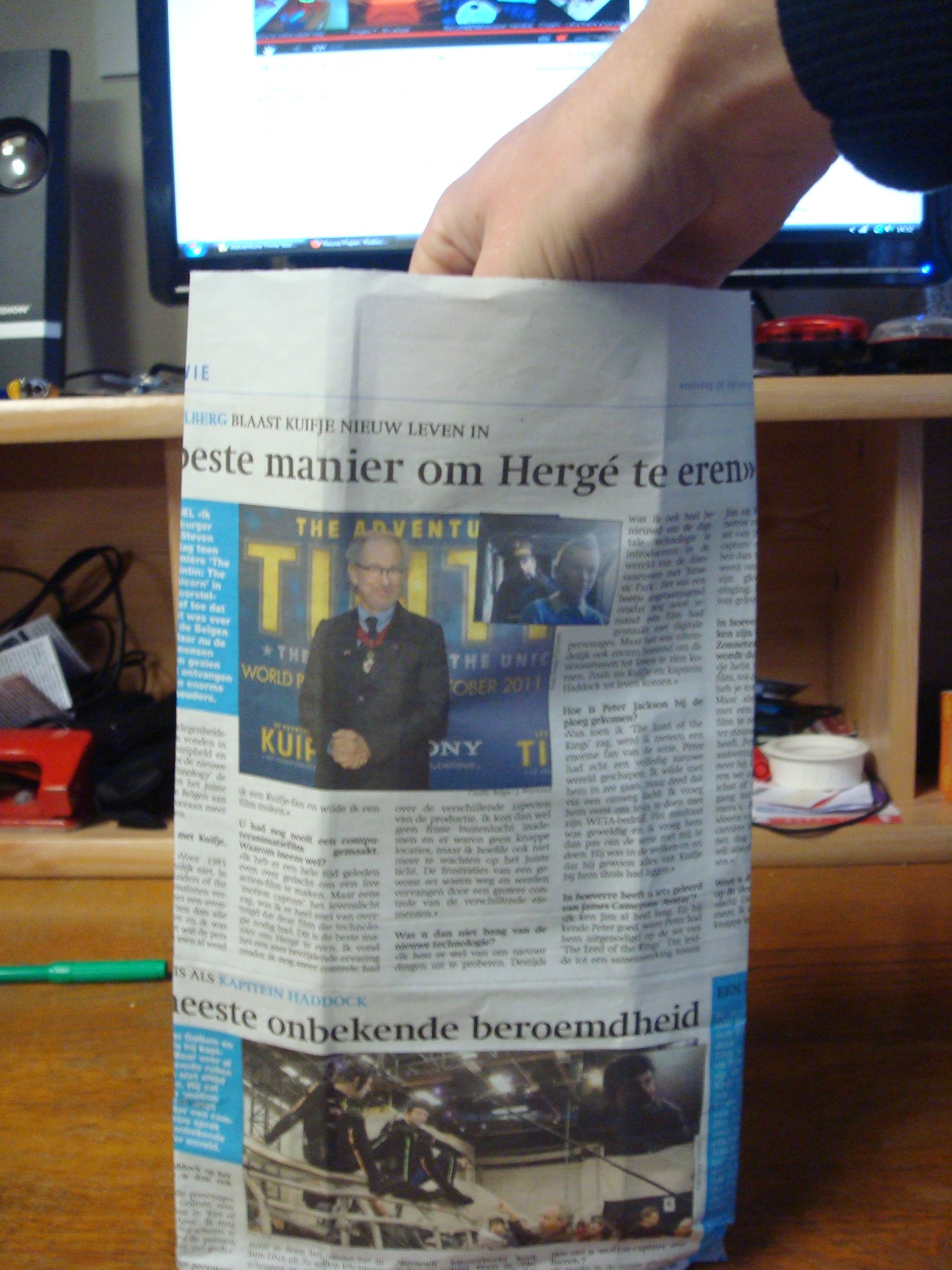 5 Minute Newspaper Bag 4 Steps Instructables