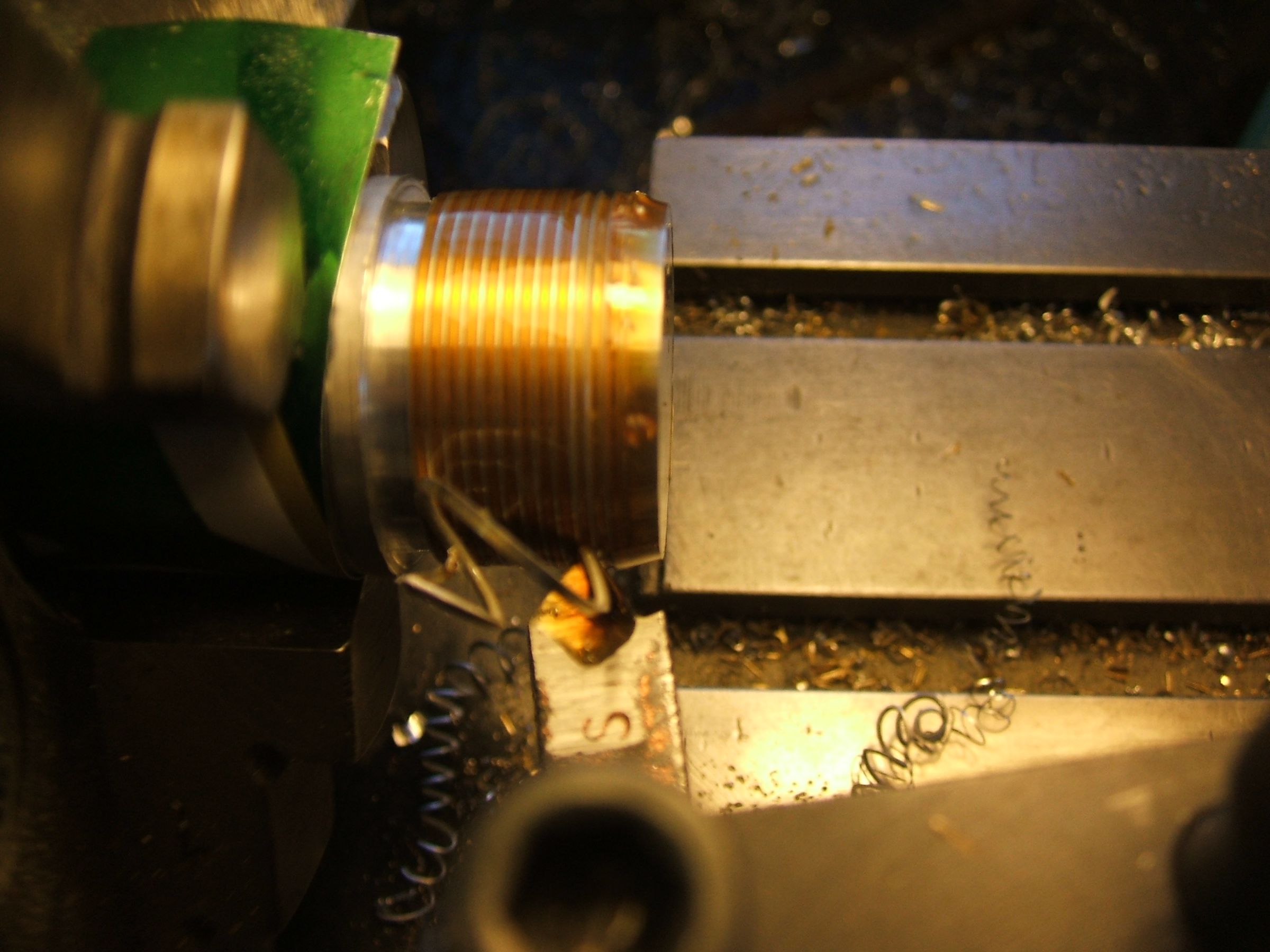 Thread Cutting Internal and External on a Myford ML10 Lathe 11