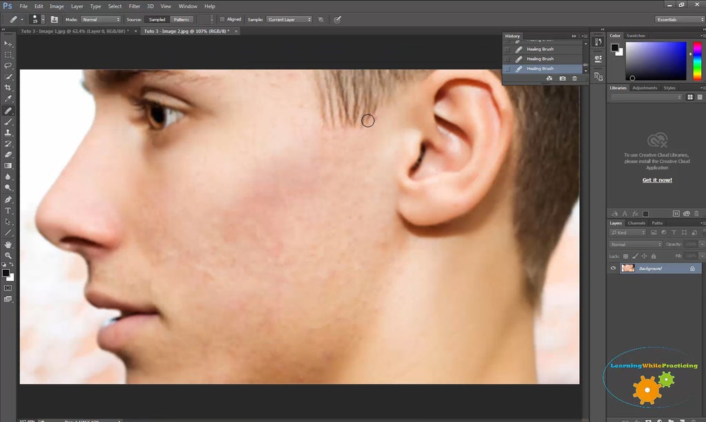 remove acne and zits with photoshop