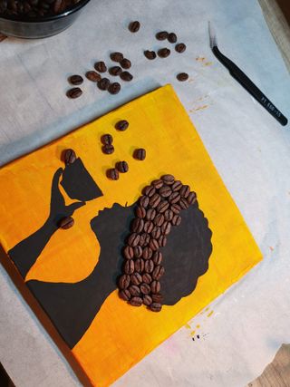 coffee bean wall art 7 steps instructables