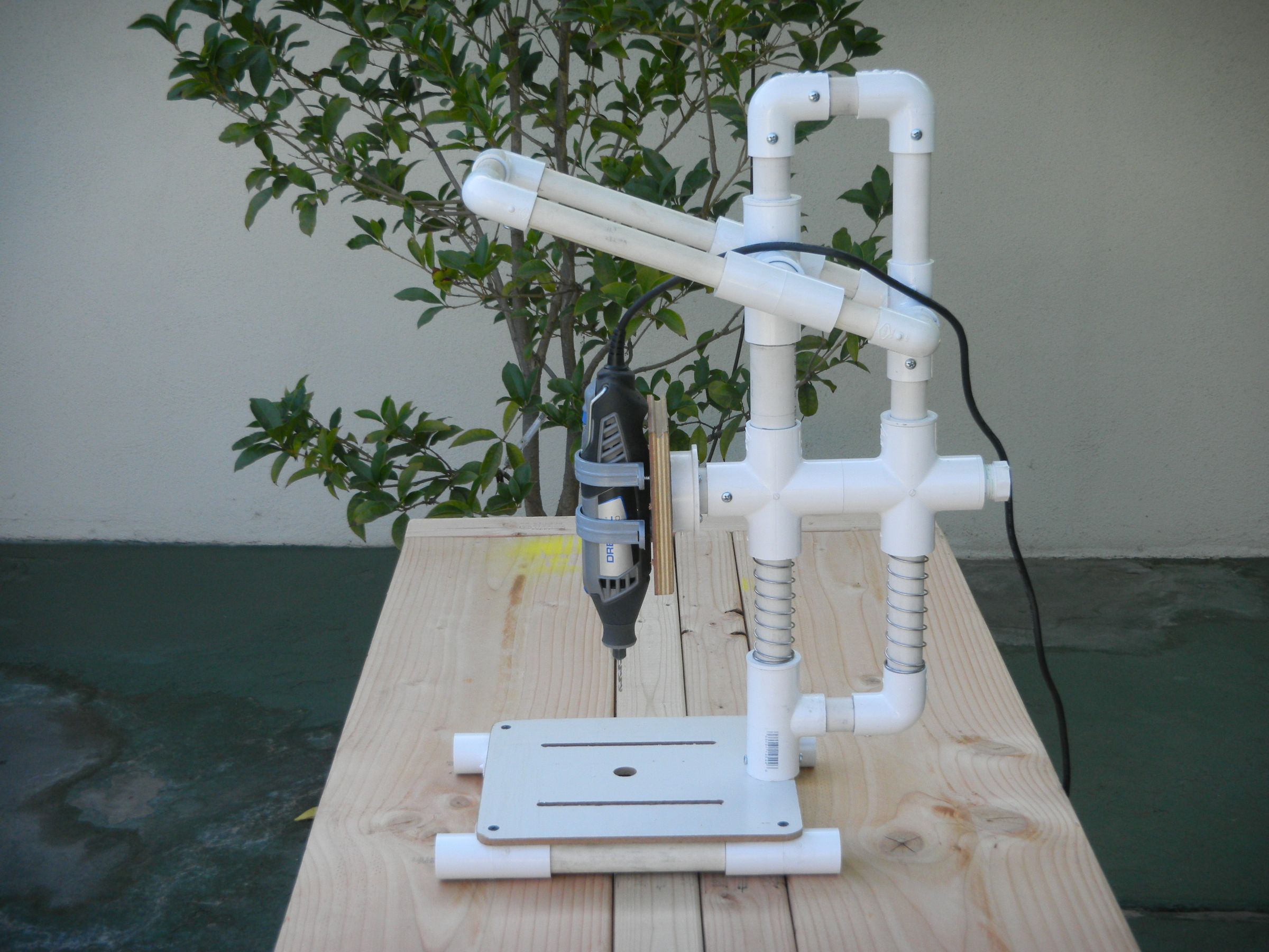 PVC Dremel Drill Press : 9 Steps (with 