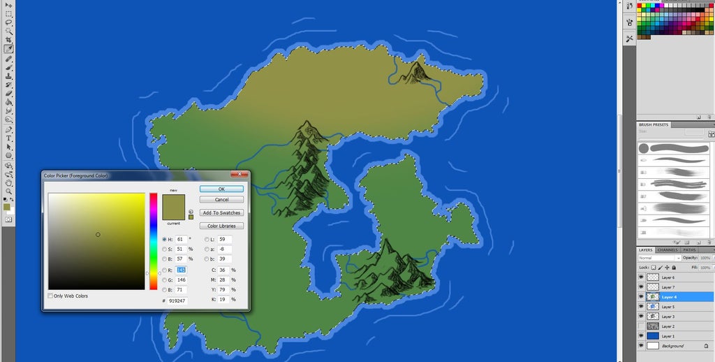 how to make a fantasy map in photoshop
