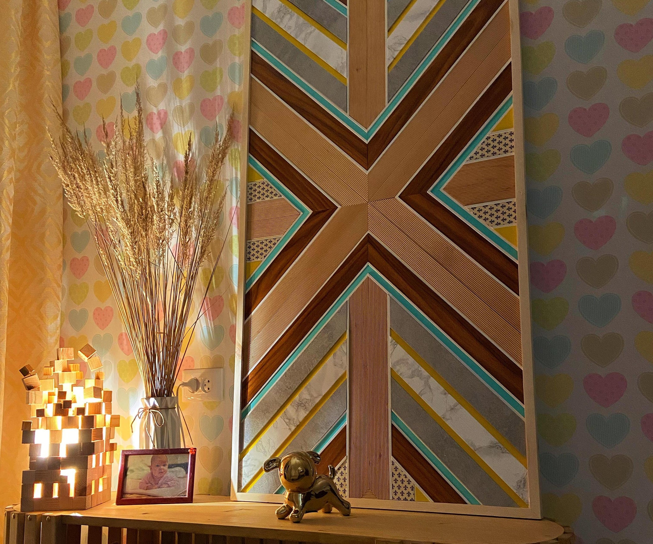 DIY Scrap Wood Wall Art. Wood Mosaic 10 Steps (with Pictures