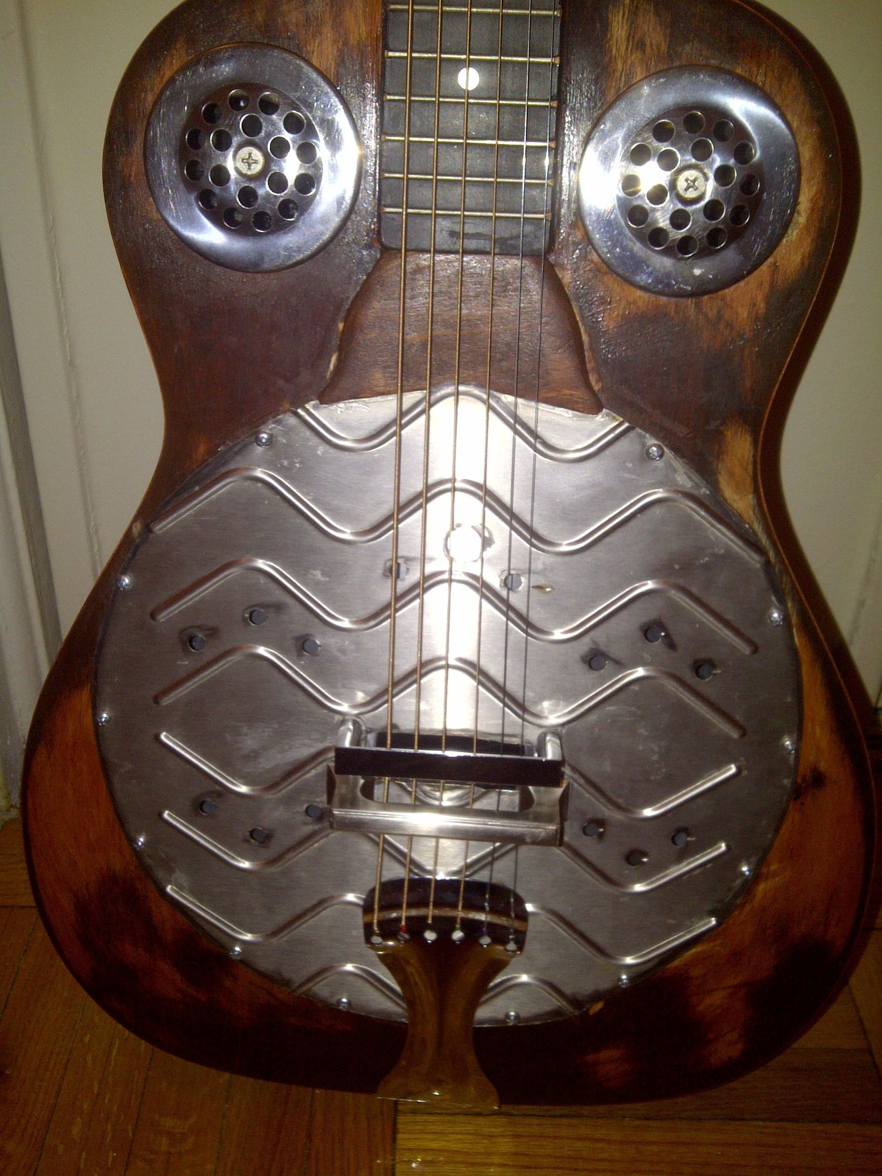Converting a Cheap Acoustic Guitar to a Cheap Resonator Guitar 7