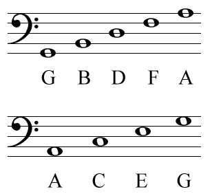 The Bass Clef and Notes in the Bass Clef