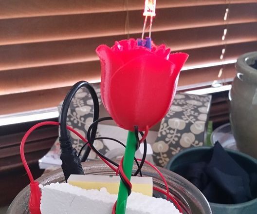 3-d printed rose n'light DIY Project DIY Project Image