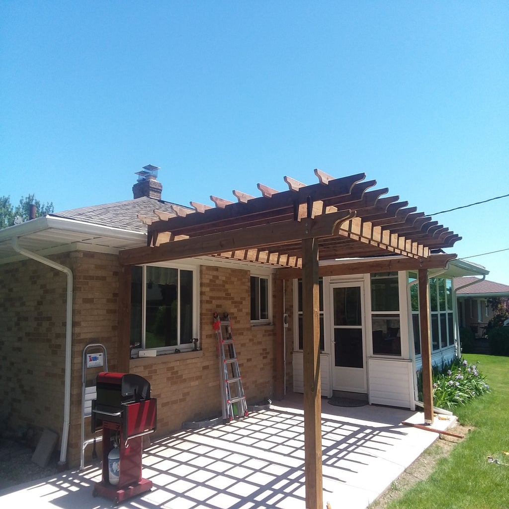 How to Build a Pergola on a Concrete Patio in Two Days 18 Steps (with