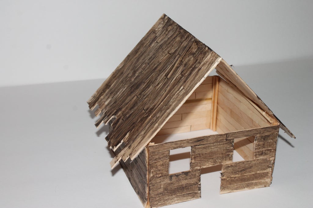 Miniature Popsicle Stick House : 10 Steps (with Pictures ...